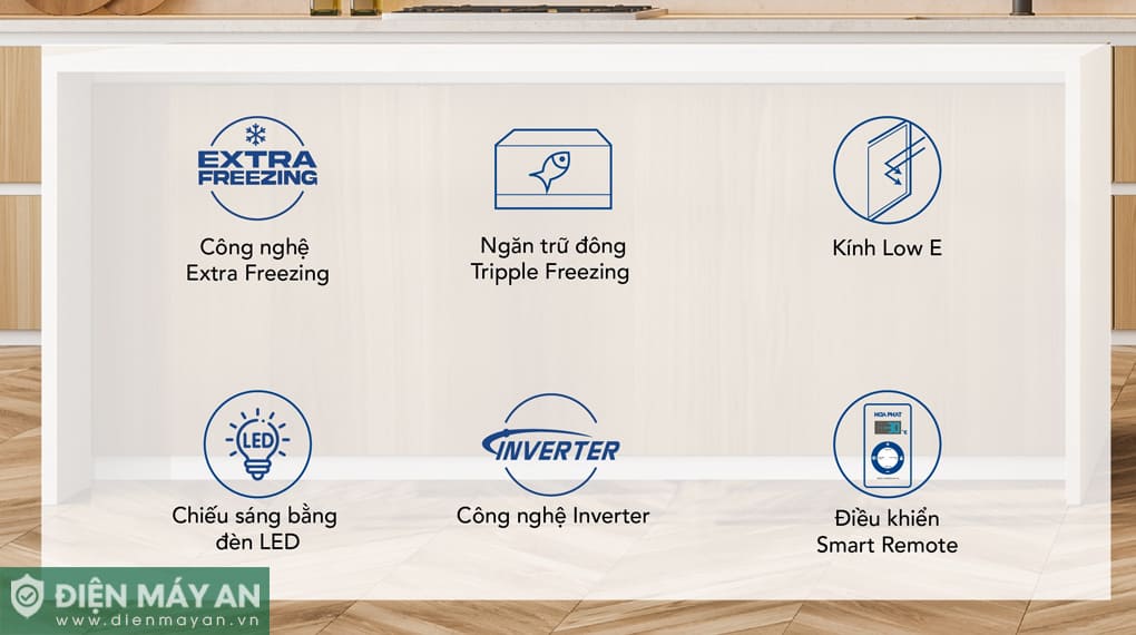 Tủ đông trưng bày Hòa Phát 357 lít HSF AD6357.C1